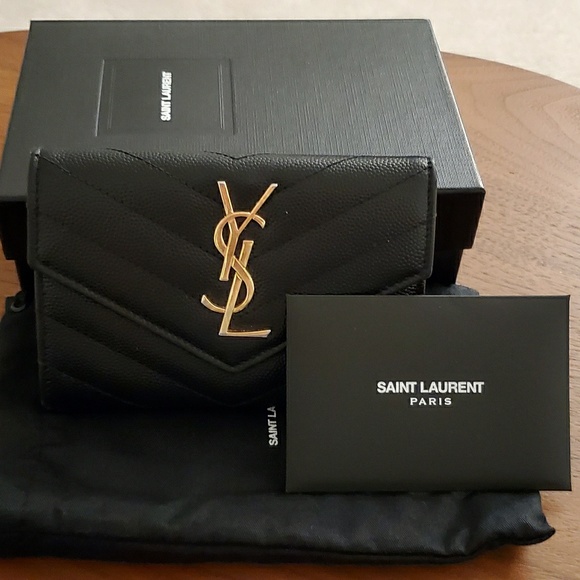 Yves Saint Laurent Handbags - MONOGRAM WALLET WITH INTERLOCKING YSL SIGNATURE AN
